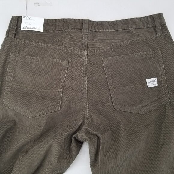 EDDIE BAUER Corduroy Pants Slat Green Men's Straight Leg Cotton 38 x30 - Picture 4 of 10
